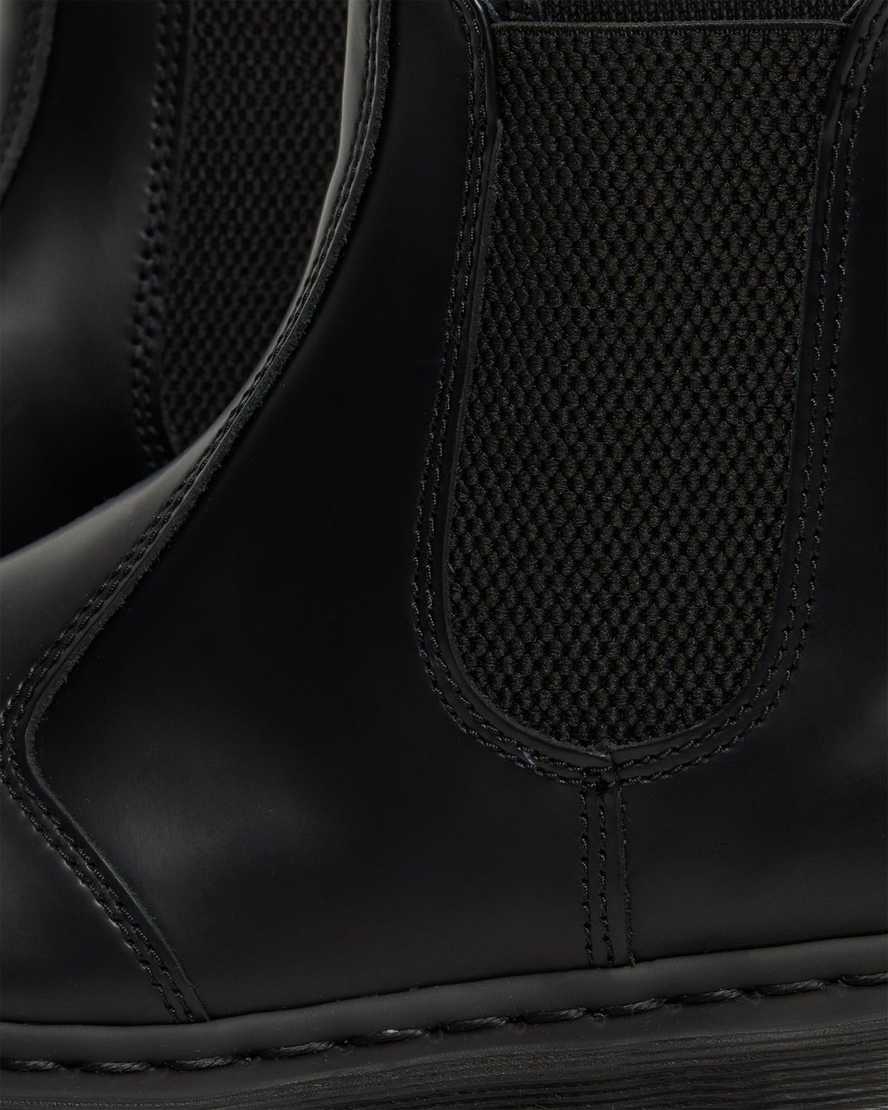 svarta dr martens 2976 mono smooth chelsea-stövlar för kvinnor