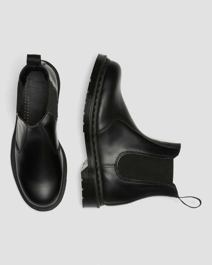 svarta dr martens 2976 mono smooth chelsea-stövlar för kvinnor