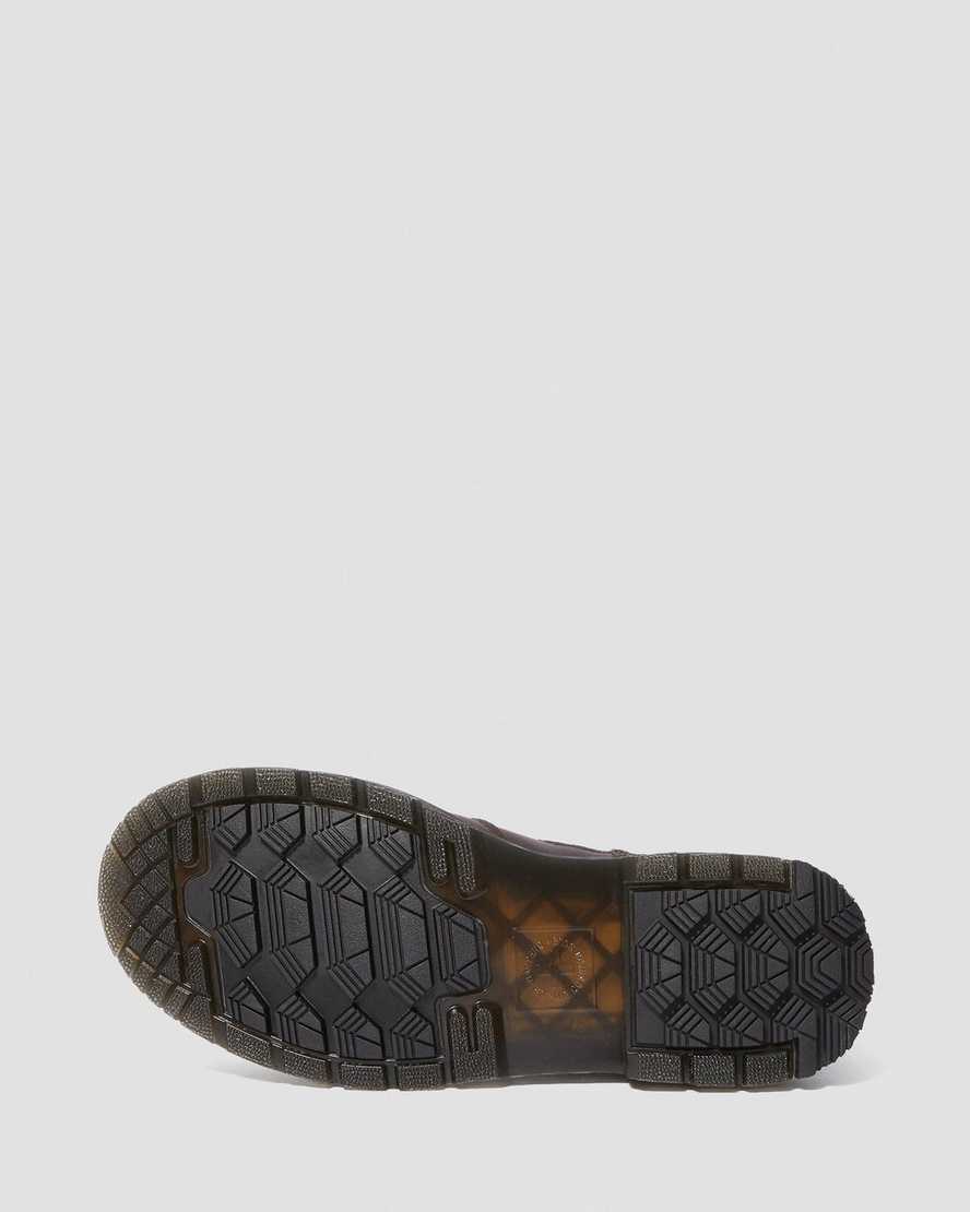 bruna dr martens 2976 dms wintergrip zip chelsea-stövlar för kvinnor