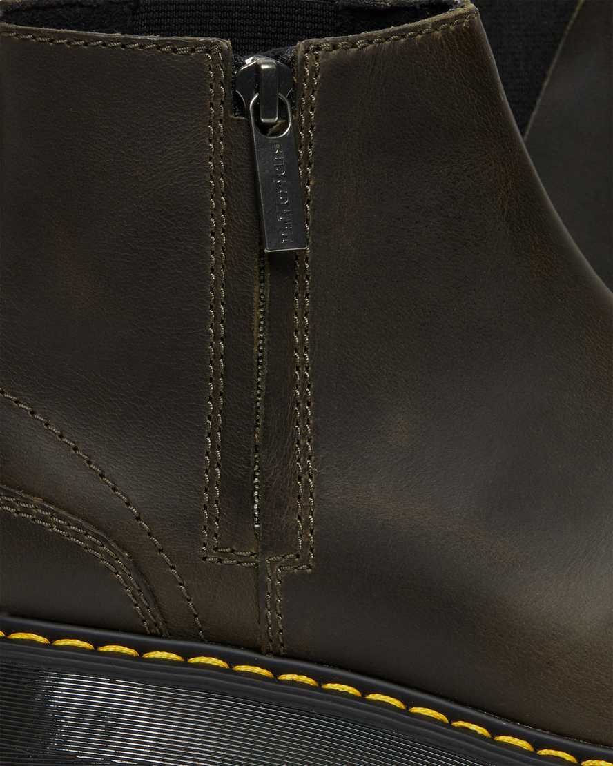 bruna dr martens rometty chelsea-stövlar för kvinnor