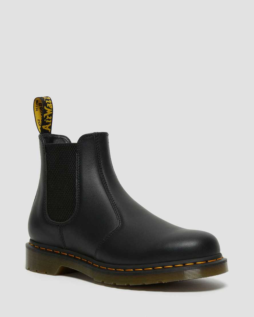 svarta dr martens 2976 nappa chelsea-stövlar för kvinnor