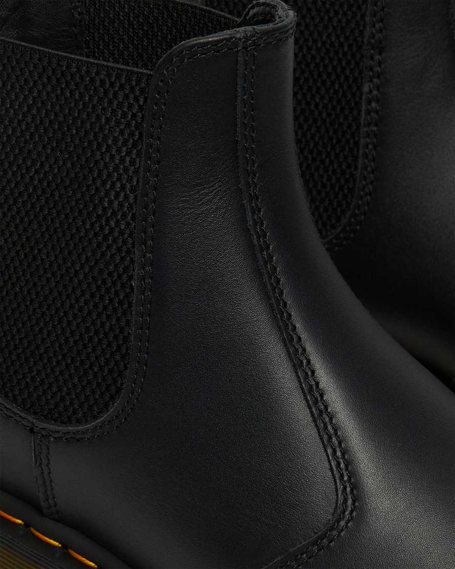 svarta dr martens 2976 nappa chelsea-stövlar för kvinnor