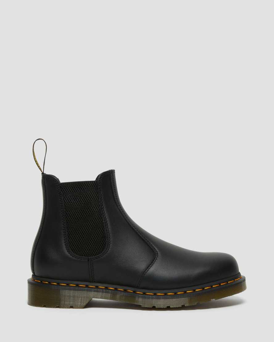 svarta dr martens 2976 nappa chelsea-stövlar för kvinnor