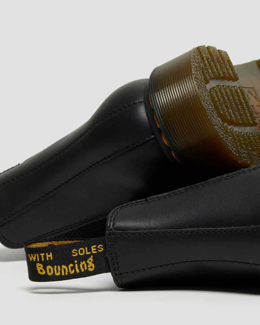 svarta dr martens 2976 nappa chelsea-stövlar för kvinnor