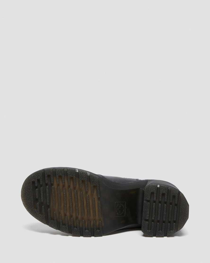 svarta dr martens spence flared heel chelsea stövlar för dam
