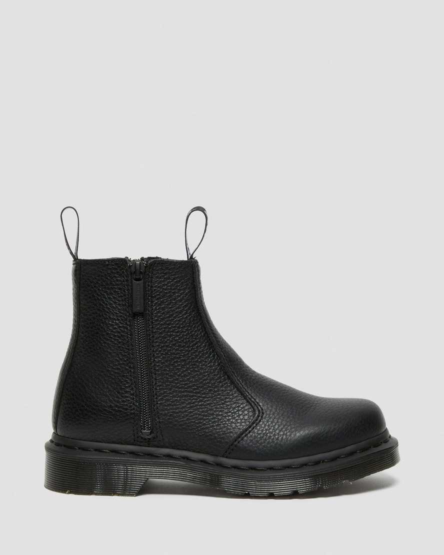 svarta dr martens 2976 zipper chelsea-stövlar för kvinnor