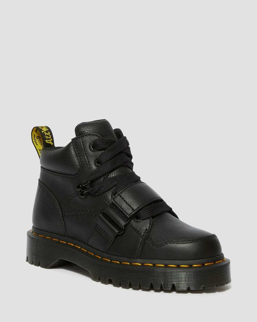 svarta dr martens zuma ii chunky stövlar för dam