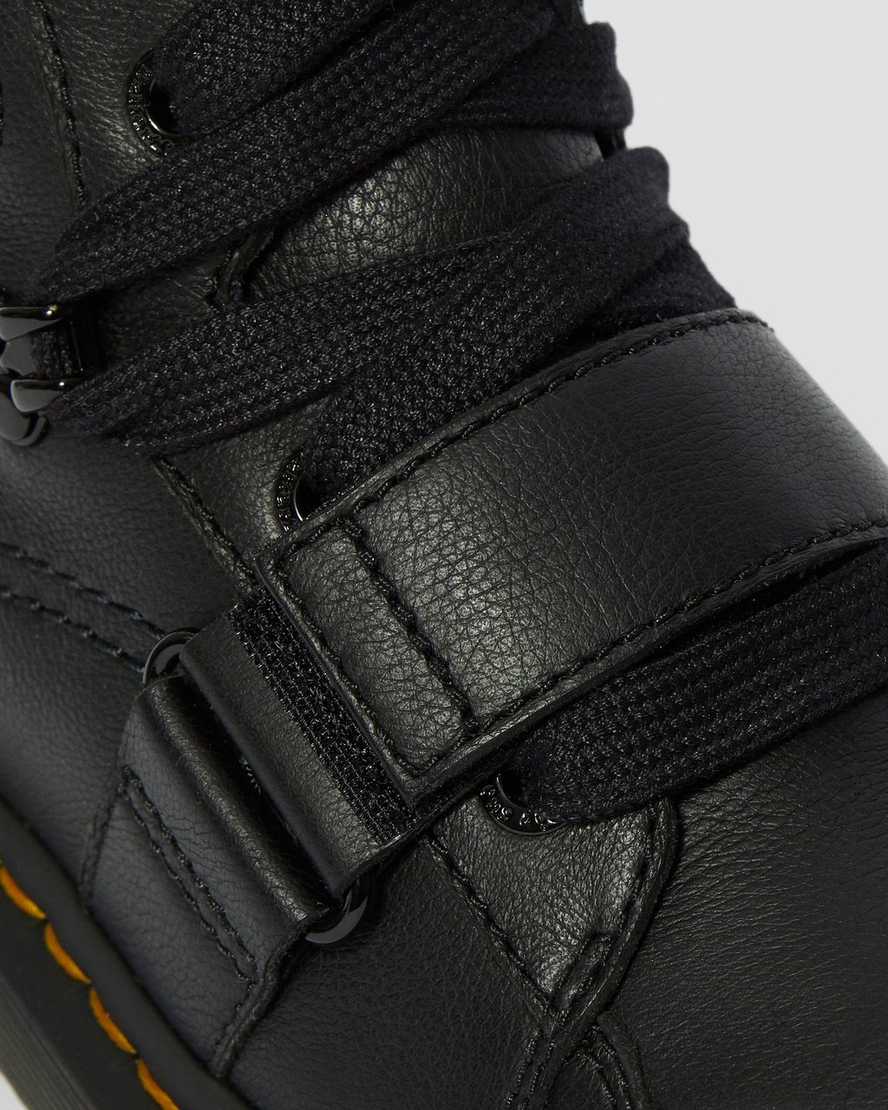 svarta dr martens zuma ii chunky stövlar för dam