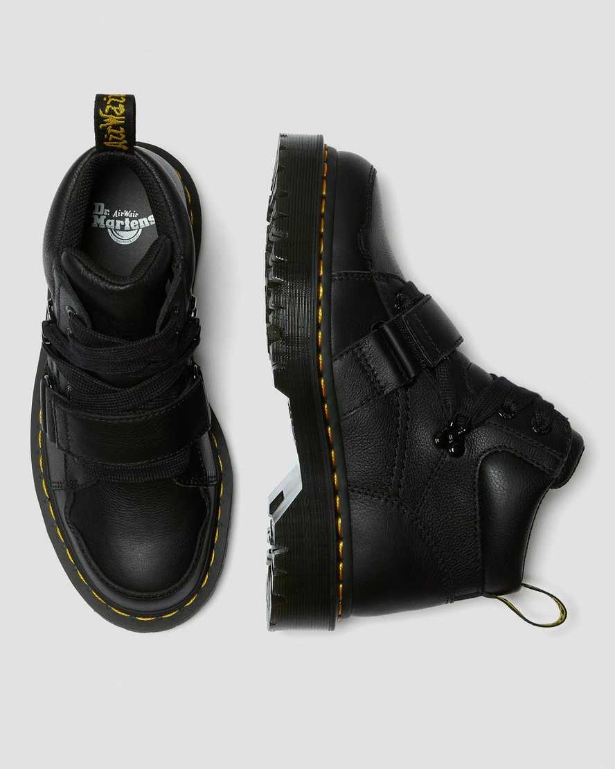 svarta dr martens zuma ii chunky stövlar för dam