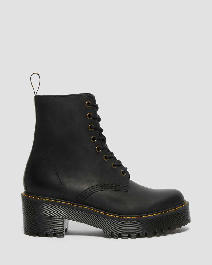 svarta dr martens shriver hi wyoming damklackade stövlar