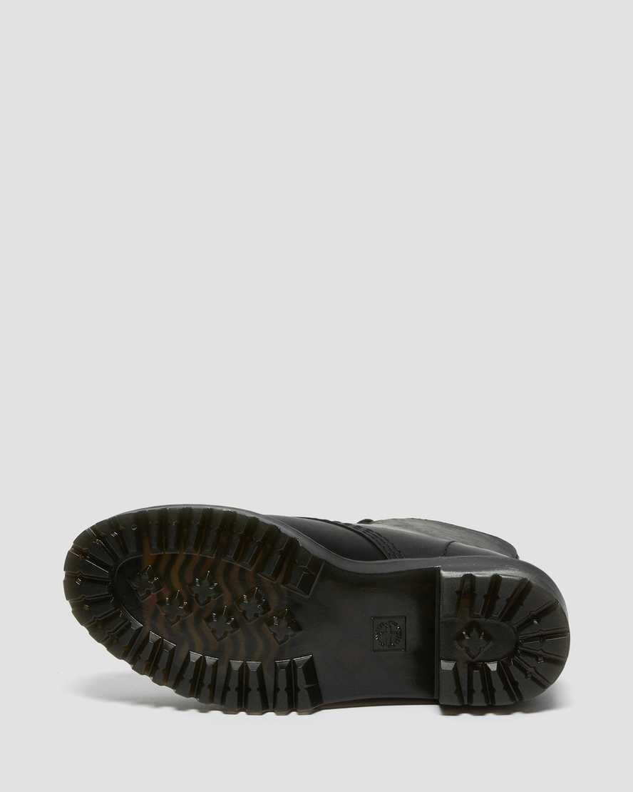 svarta dr martens shriver hi wyoming damklackade stövlar