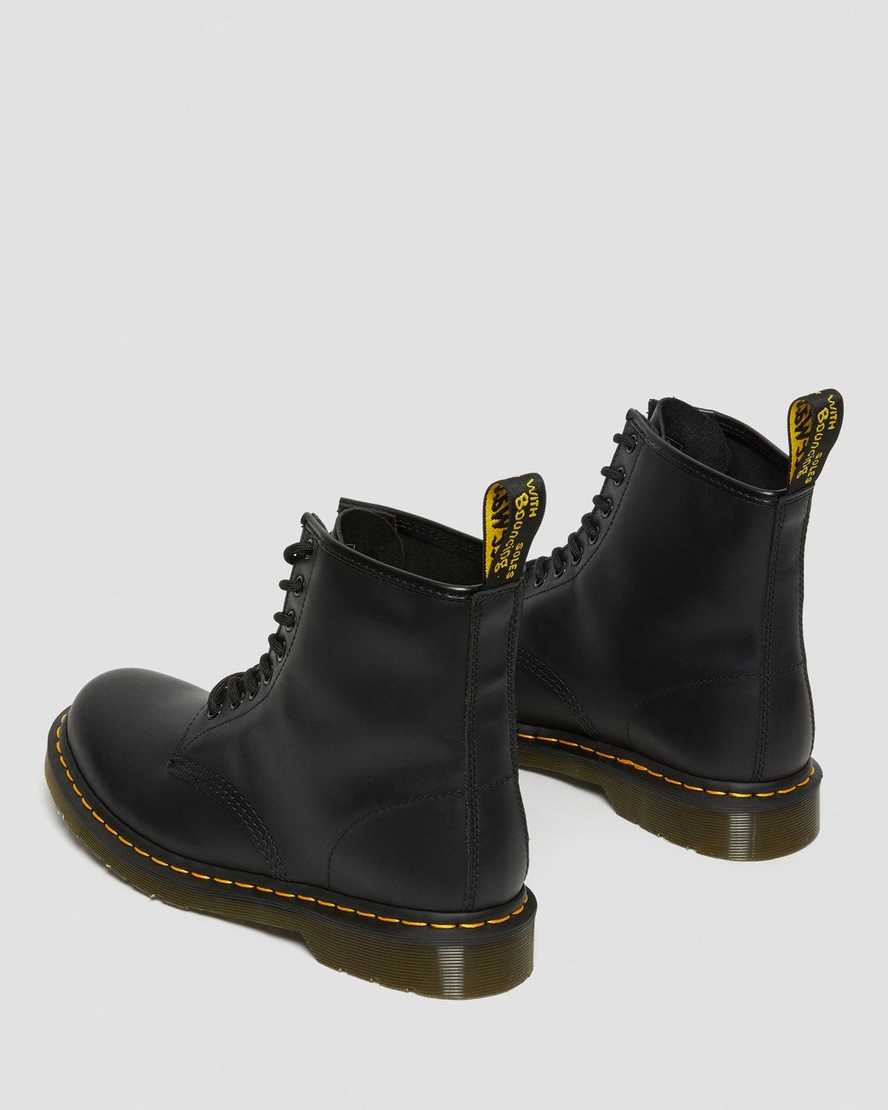 svarta dr martens 1460 nappa damstövlar med snörning