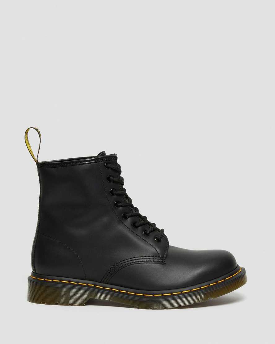 svarta dr martens 1460 nappa damstövlar med snörning