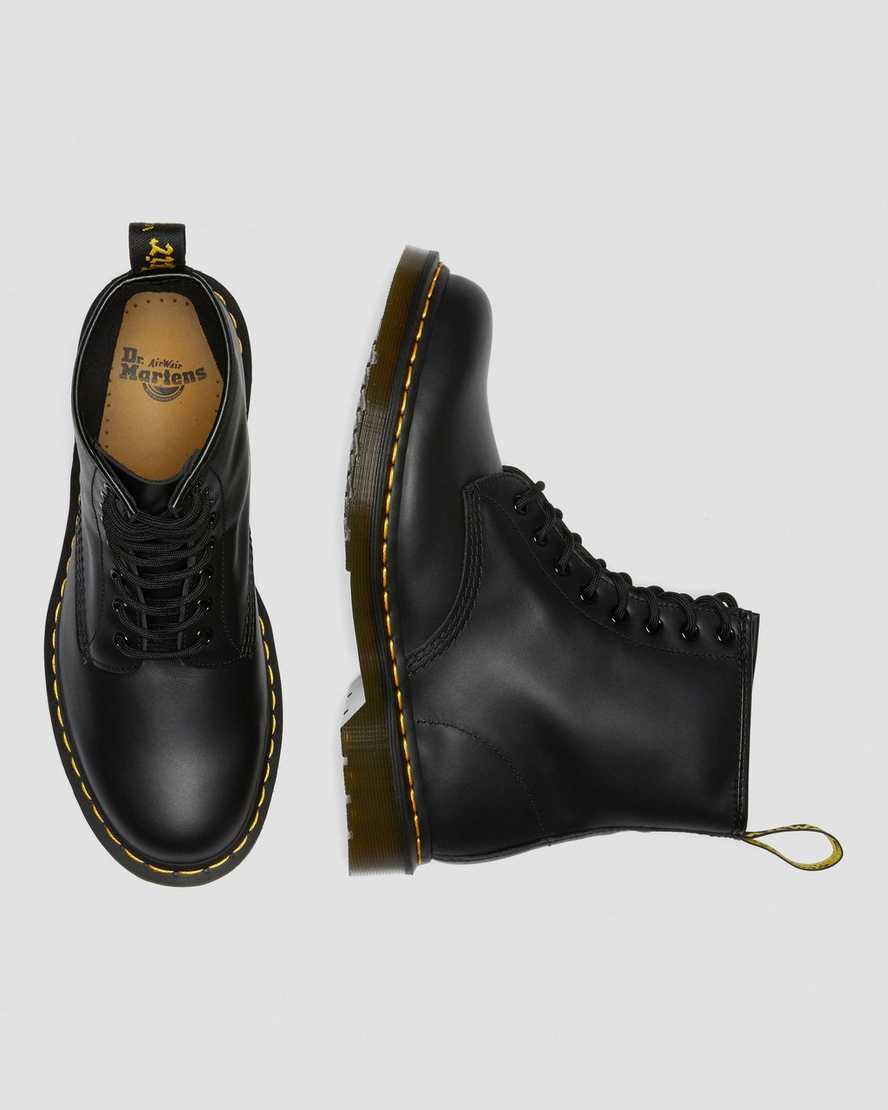 svarta dr martens 1460 nappa damstövlar med snörning