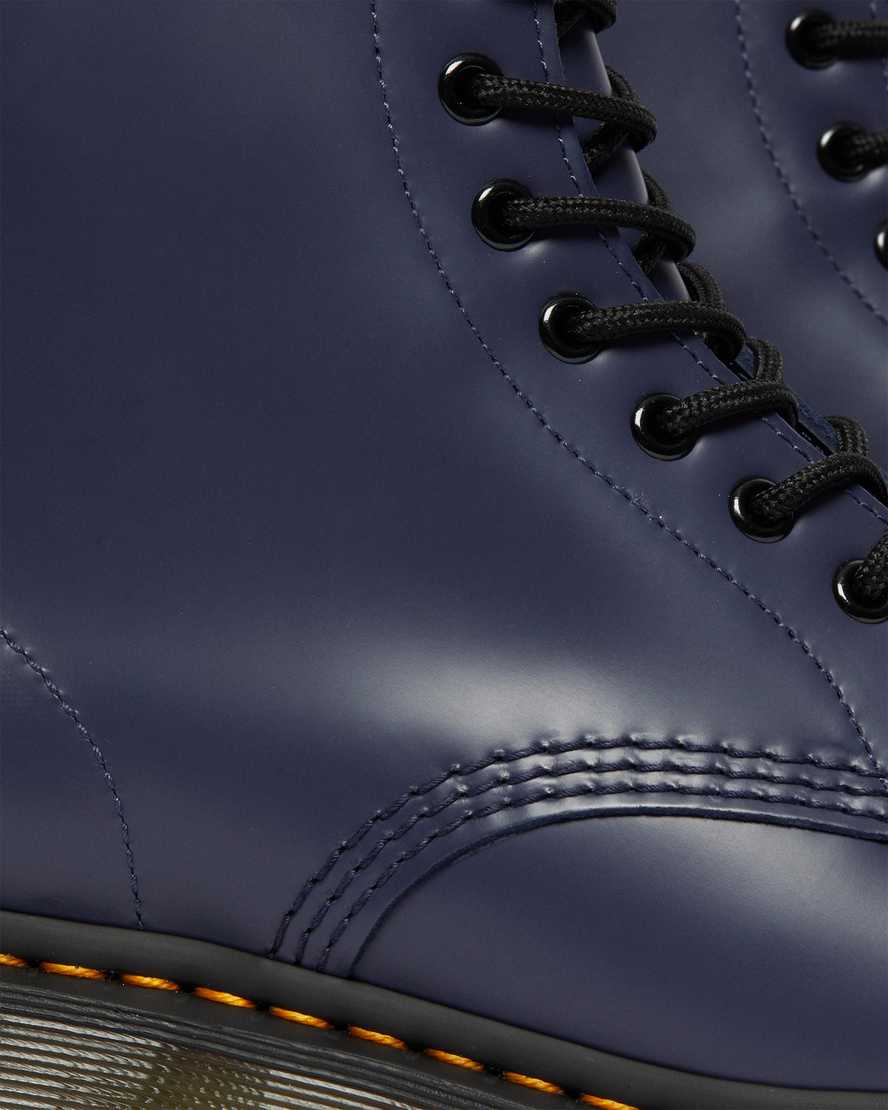 blå dr martens 1460 smooth damstövlar med snörning