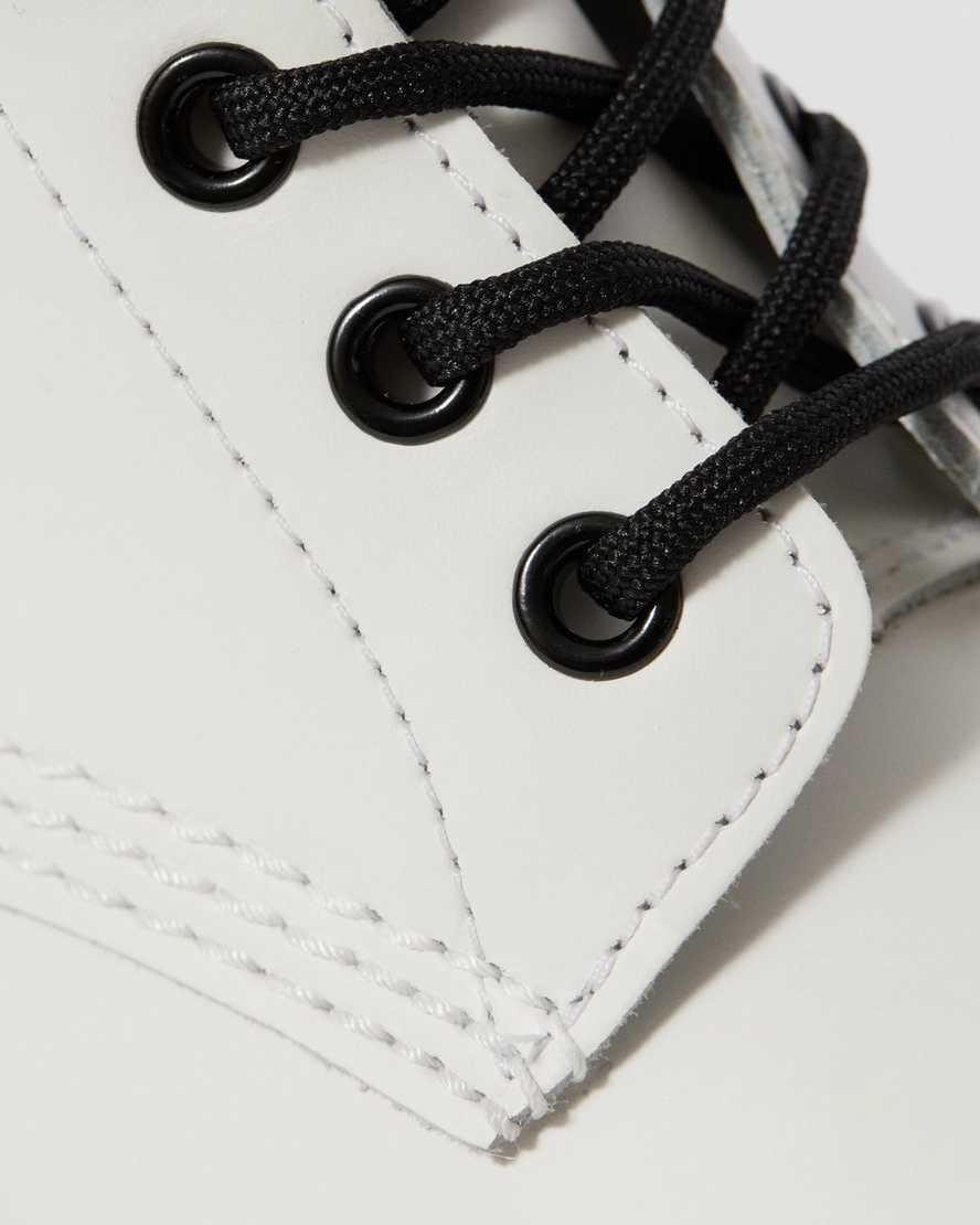 vita dr martens 1460 smooth damstövlar med snörning