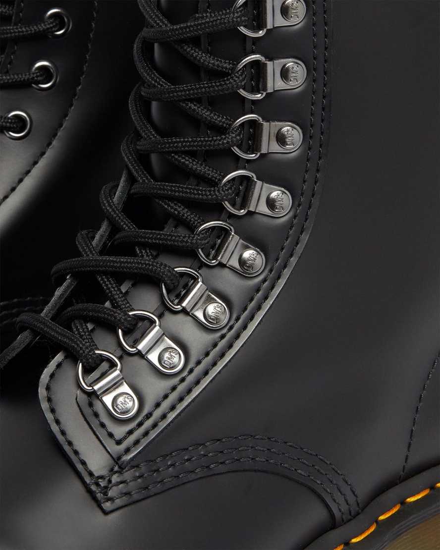 svarta dr martens 1460 pascal verso smooth damstövlar med snörning