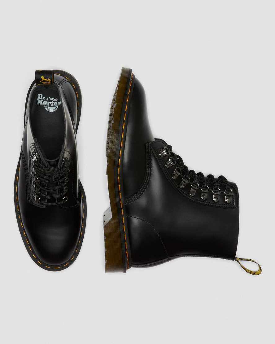 svarta dr martens 1460 pascal verso smooth damstövlar med snörning