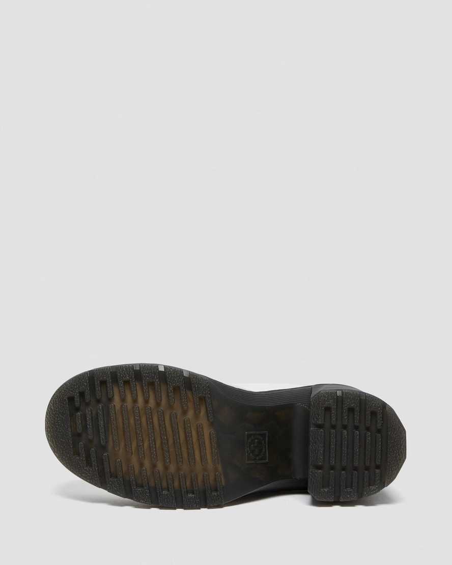 vita dr martens chesney flared heel damstövlar med snörning