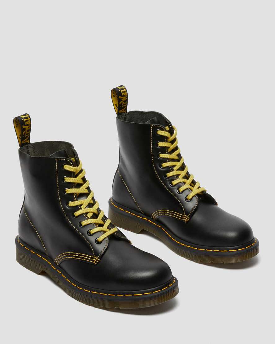 svarta dr martens 1460 pascal atlas damstövlar med snörning