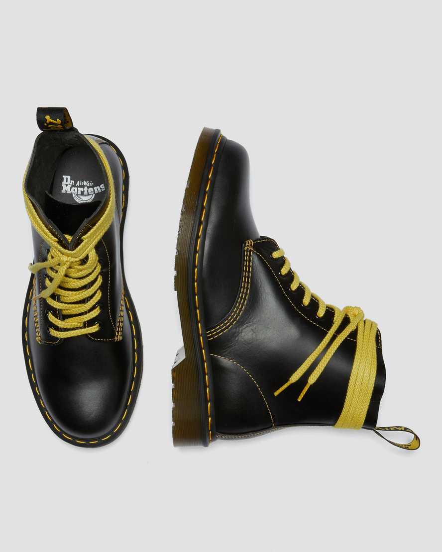 svarta dr martens 1460 pascal atlas damstövlar med snörning