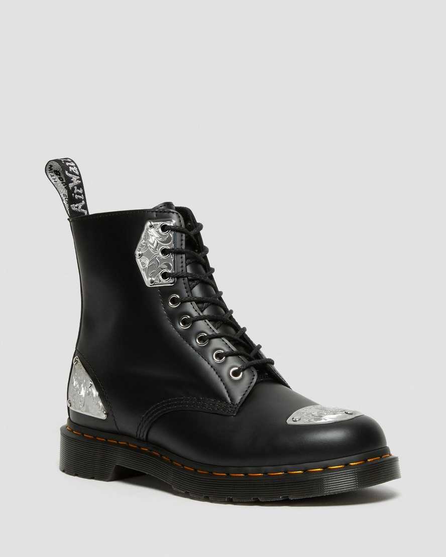 svarta dr martens king nerd 1460 damstövlar med snörning