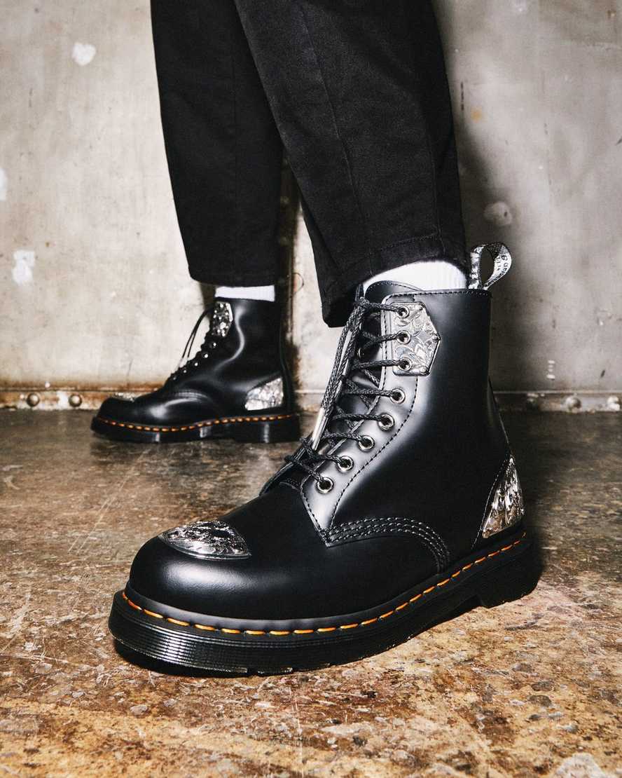 svarta dr martens king nerd 1460 damstövlar med snörning