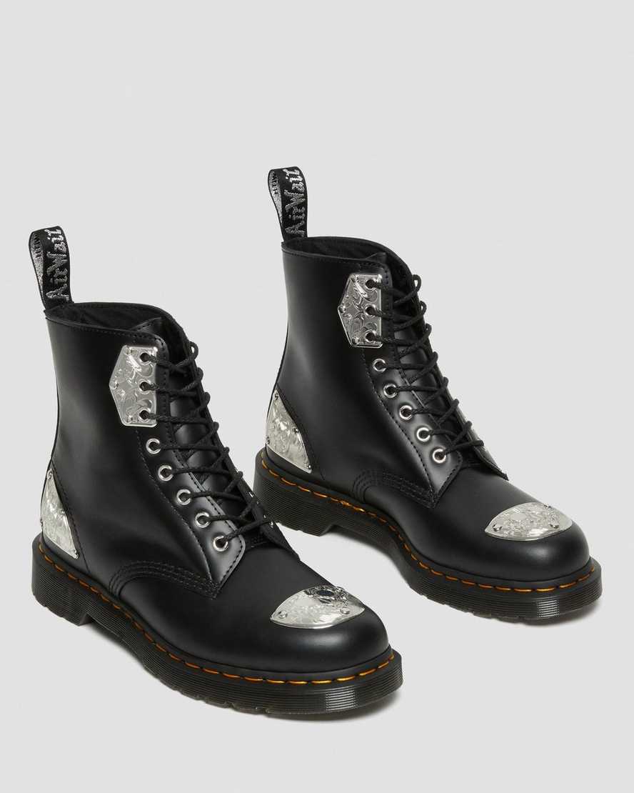 svarta dr martens king nerd 1460 damstövlar med snörning