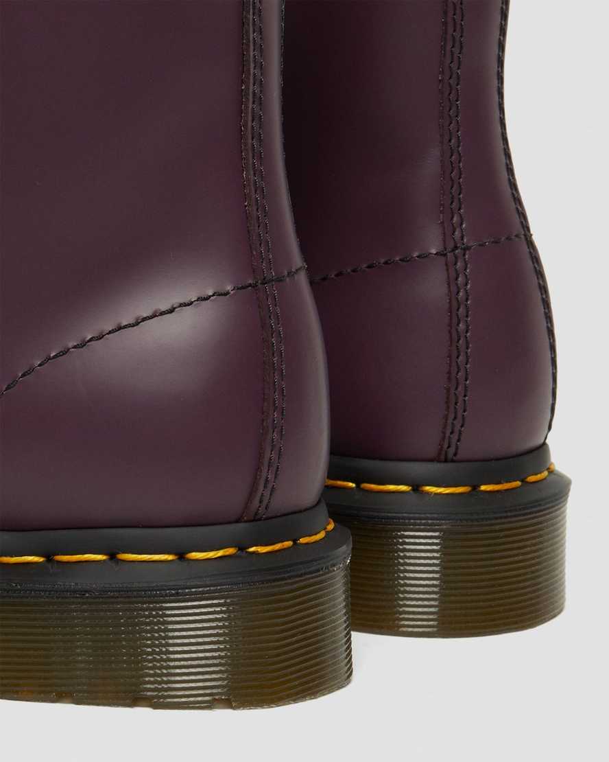 lila dr martens 1460 smooth damstövlar med snörning