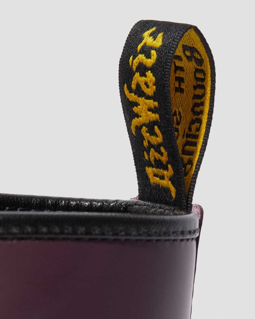 lila dr martens 1460 smooth damstövlar med snörning