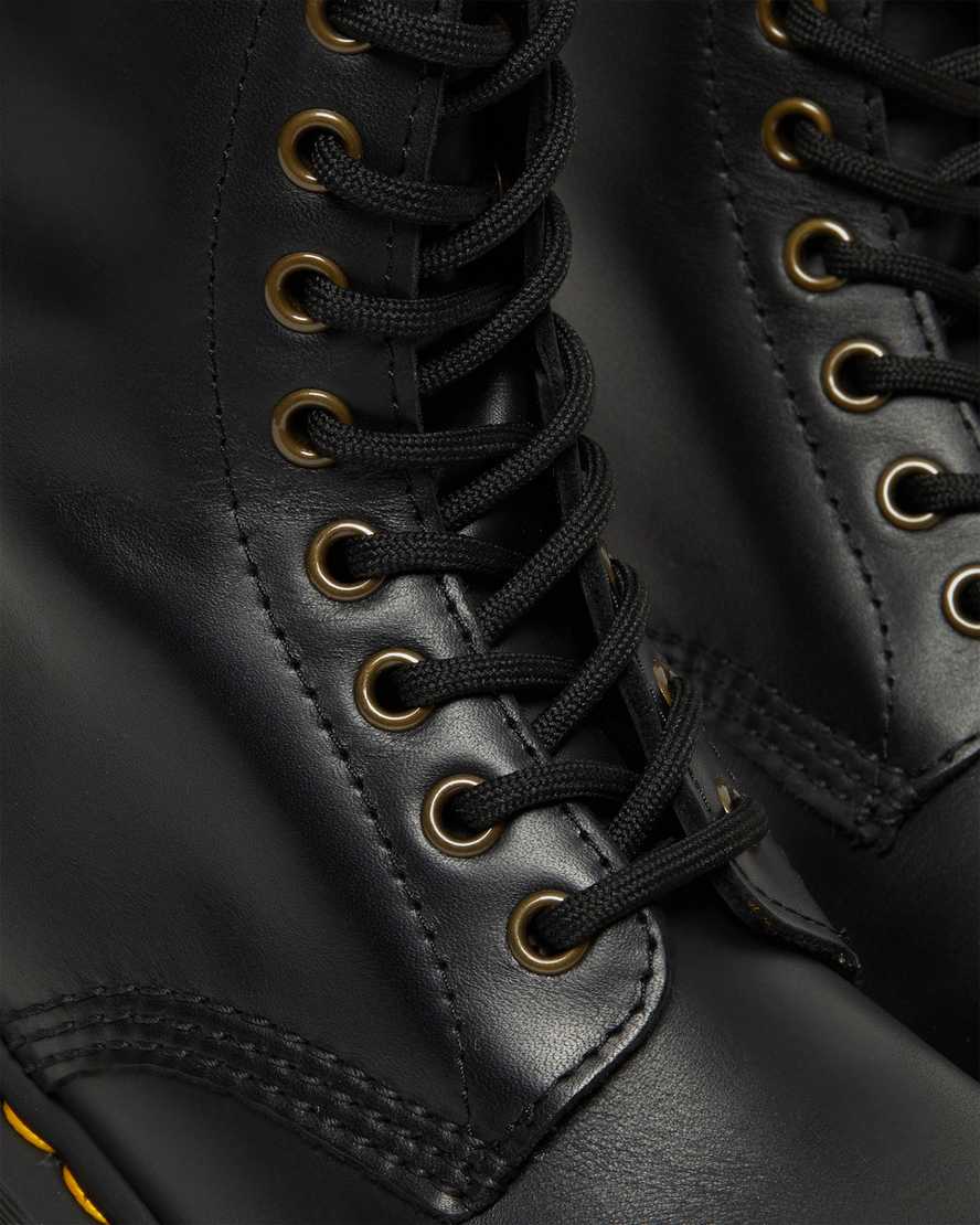 svarta dr martens clemency heeled damstövlar med snörning