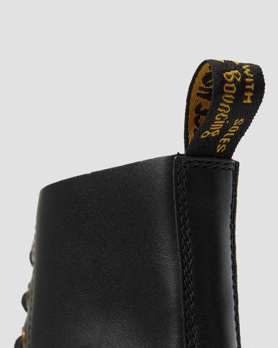 svarta dr martens clemency heeled damstövlar med snörning