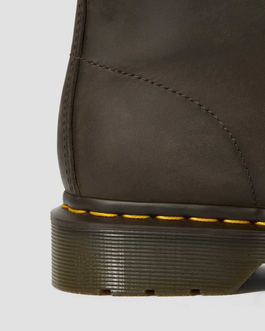 bruna dr martens 1460 crazy horse damstövlar med snörning