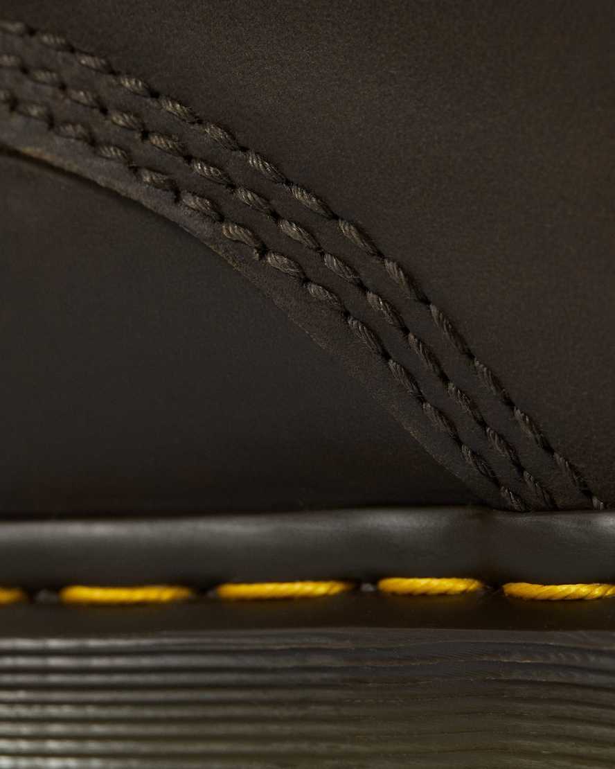 bruna dr martens 1460 crazy horse damstövlar med snörning