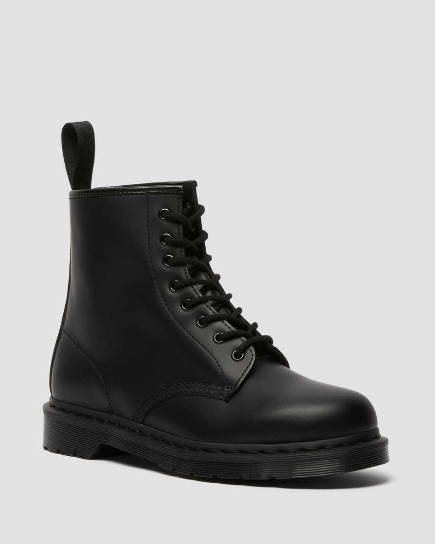 svarta dr martens 1460 mono smooth damstövlar med snörning