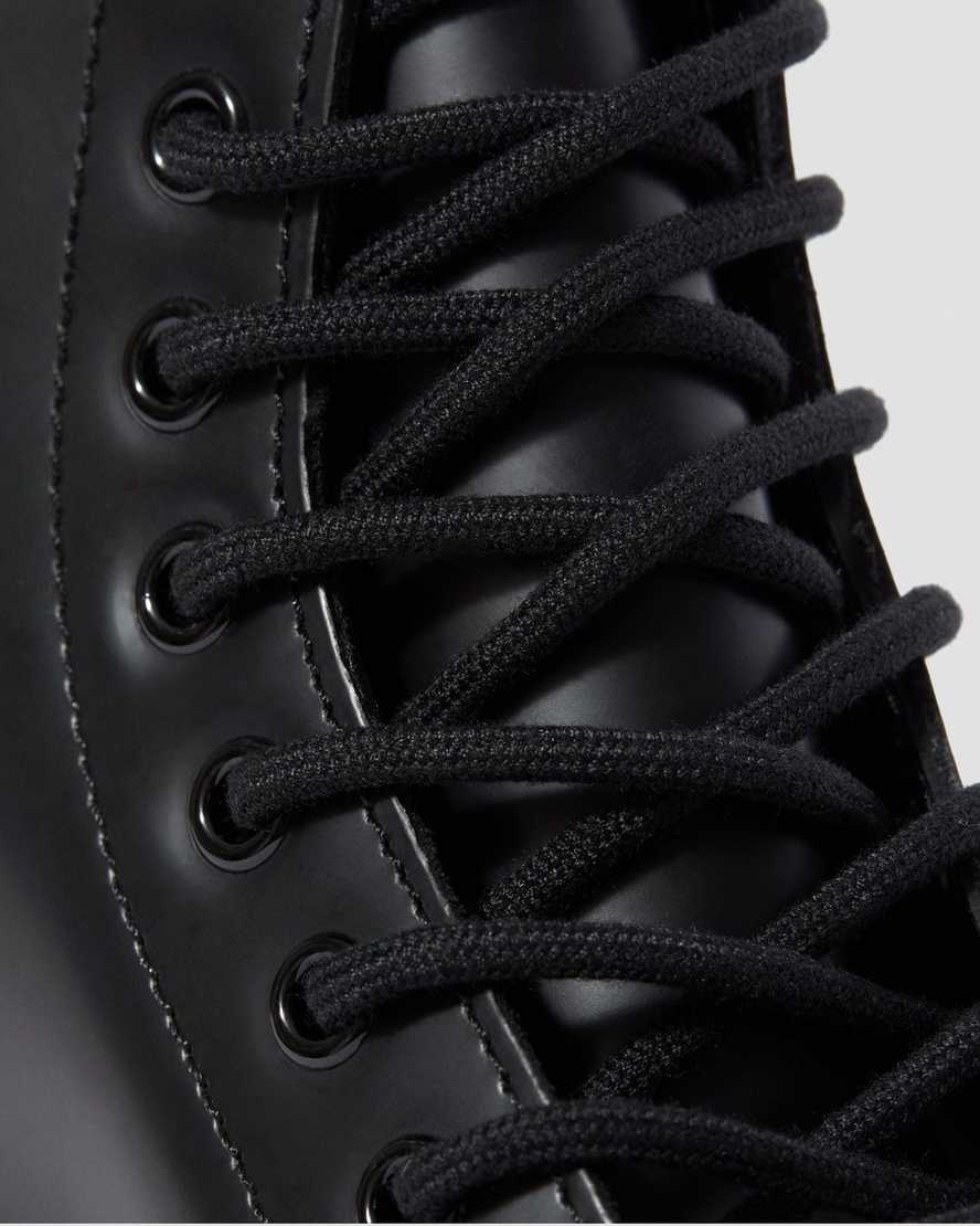 svarta dr martens 1460 mono smooth damstövlar med snörning