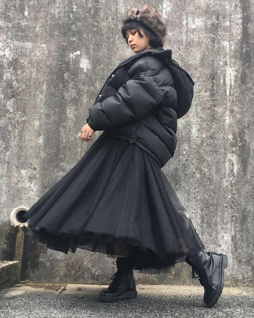svarta dr martens 1460 mono smooth damstövlar med snörning