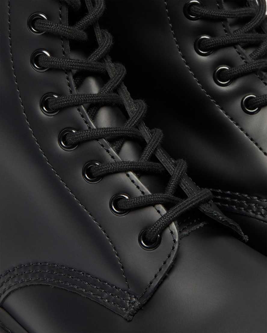 svarta dr martens 1460 mono smooth damstövlar med snörning