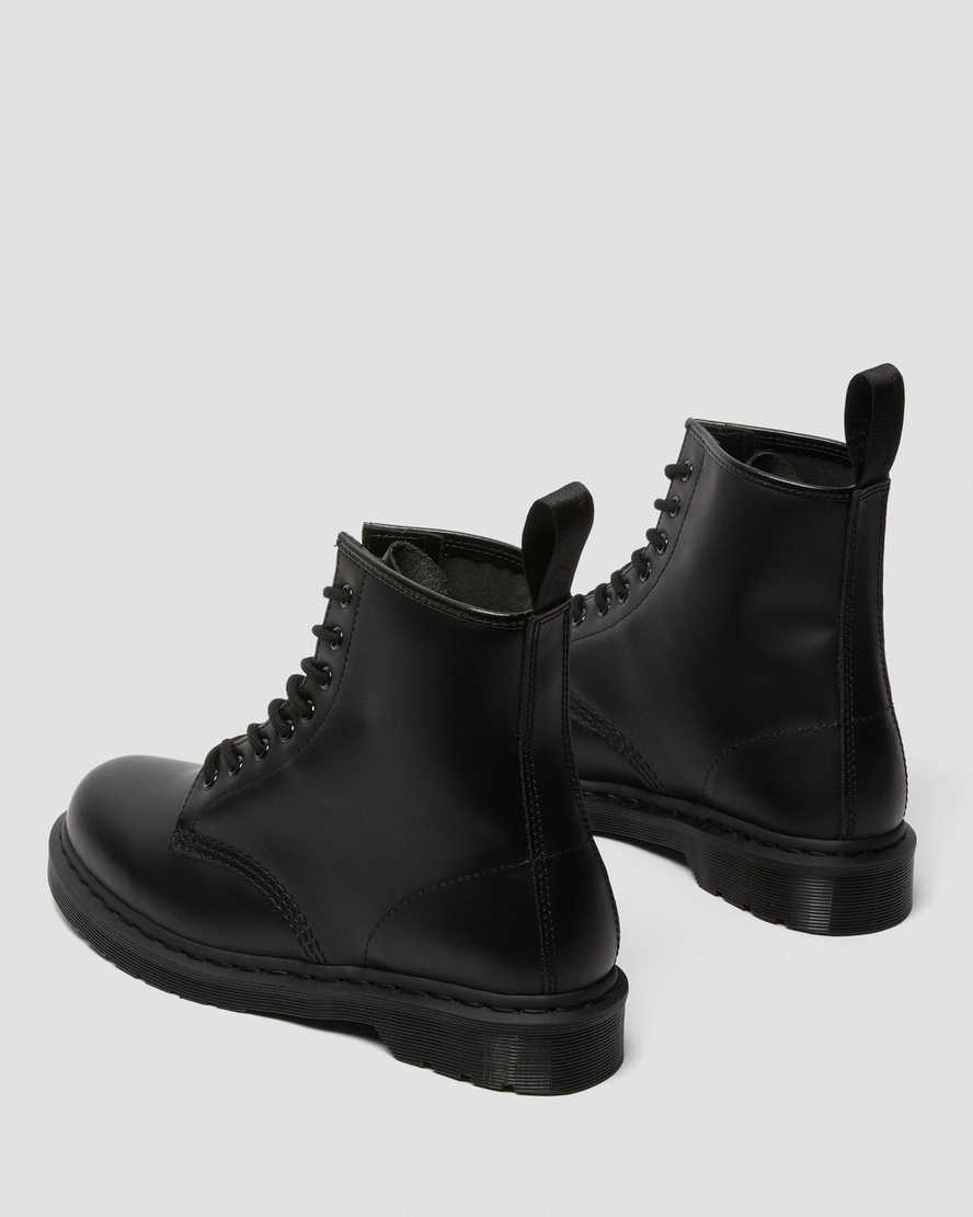svarta dr martens 1460 mono smooth damstövlar med snörning
