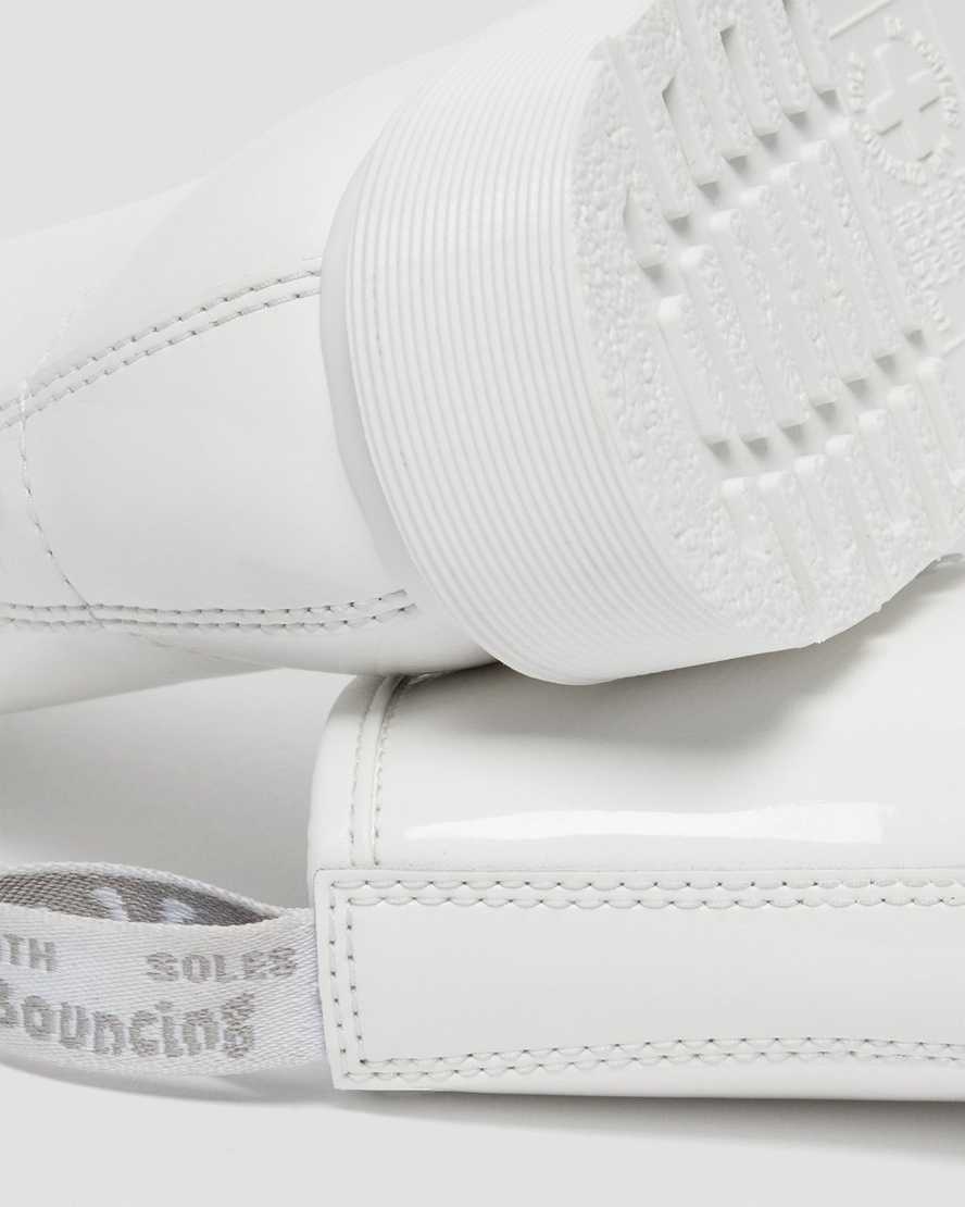 vita dr martens 1460 mono patent damstövlar med snörning