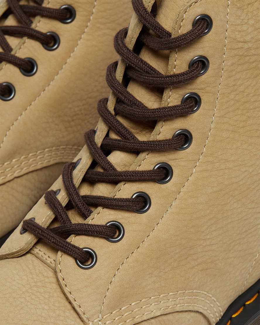 bruna dr martens 1460 pascal damstövlar med snörning