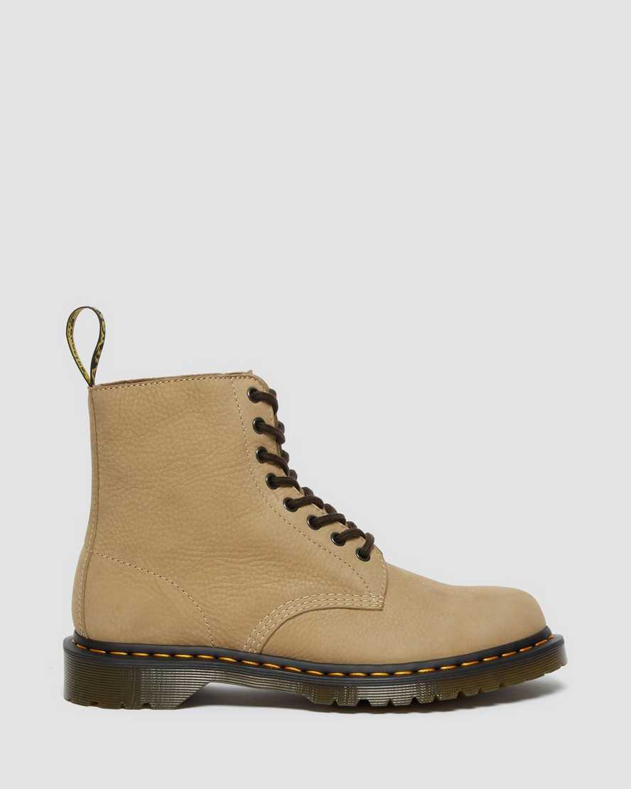 bruna dr martens 1460 pascal damstövlar med snörning