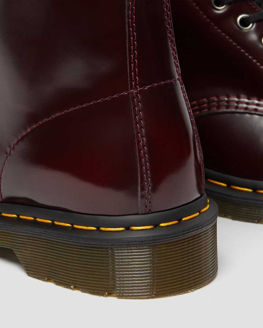 röda dr martens 1460 damstövlar med snörning