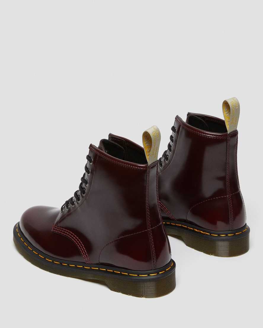 röda dr martens 1460 damstövlar med snörning