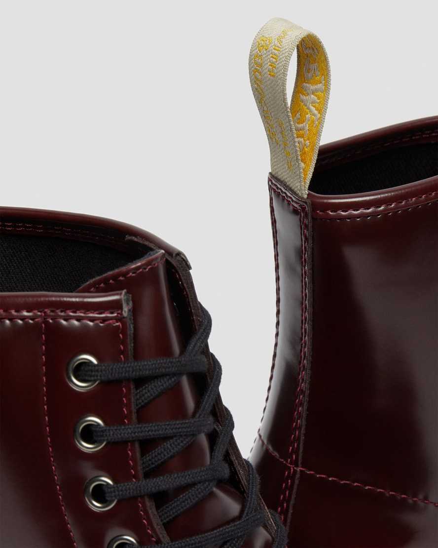 röda dr martens 1460 damstövlar med snörning