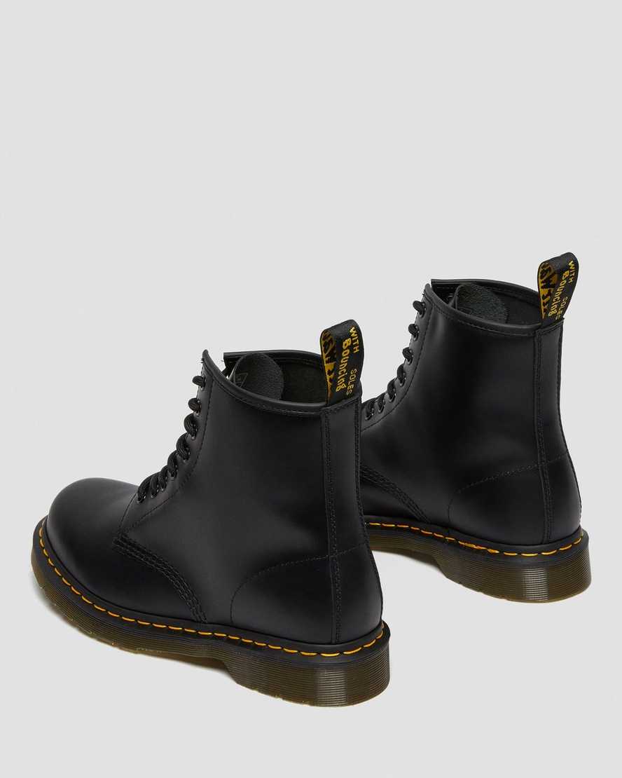 svarta dr martens 1460 smooth damstövlar med snörning