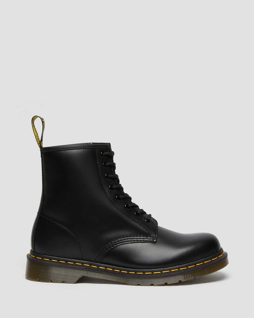 svarta dr martens 1460 smooth damstövlar med snörning
