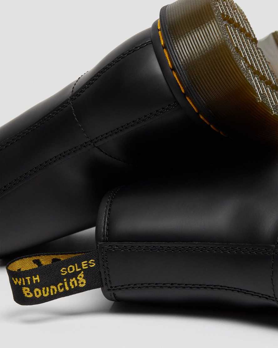 svarta dr martens 1460 smooth damstövlar med snörning