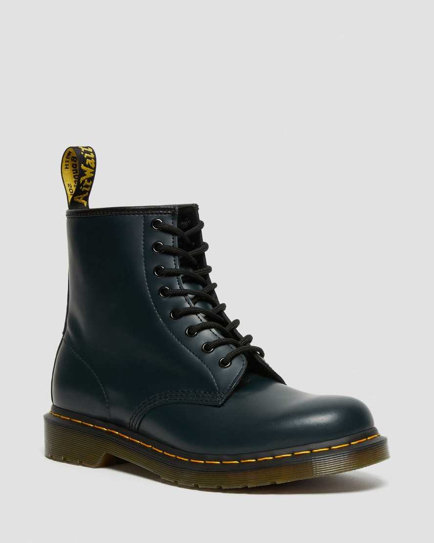 marinblå dr martens 1460 smooth damstövlar med snörning