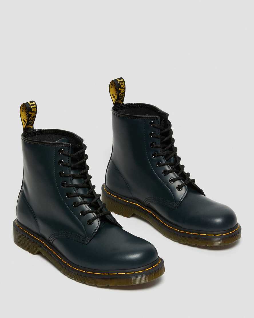 marinblå dr martens 1460 smooth damstövlar med snörning